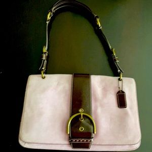 Lilac  suede Coach bag.